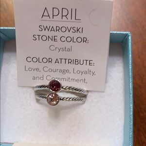 Swarovski Birthstone Rings  Sz6 1 Ring or buy all